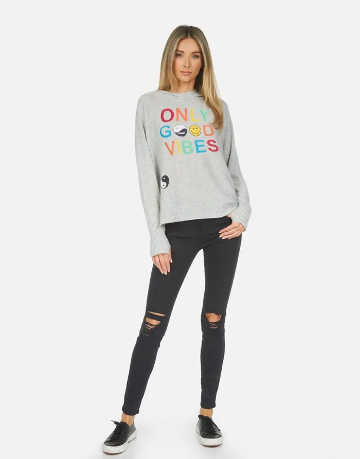 Women039s Namiko X Only Good Vibes Heather Grey Lauren Moshi Sweaters and Knits