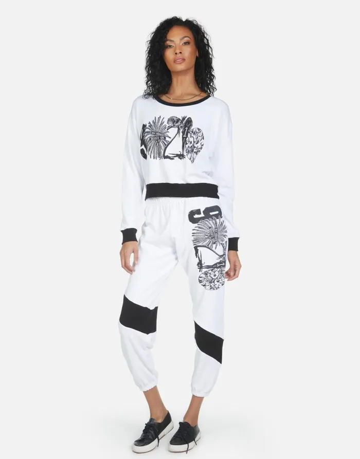 Women039s Ophelia 90210 White Lauren Moshi Long Sweatpants