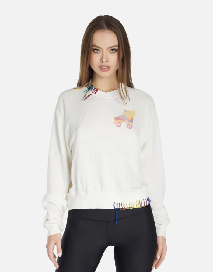 Women039s Spalding Retro Skate Milk Lauren Moshi Sweaters and Knits
