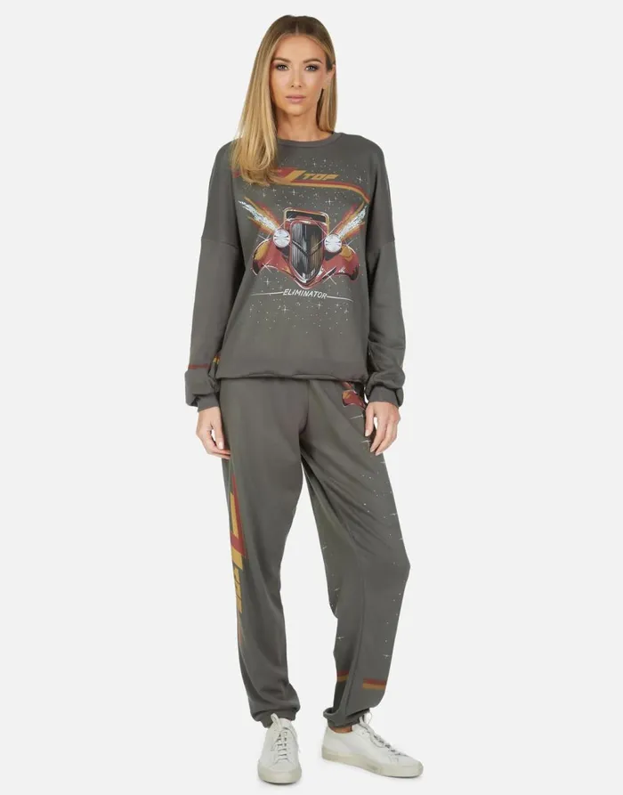 Women039s Tanzy ZZ Top Eliminator Vintage Onyx Lauren Moshi Long Sweatpants