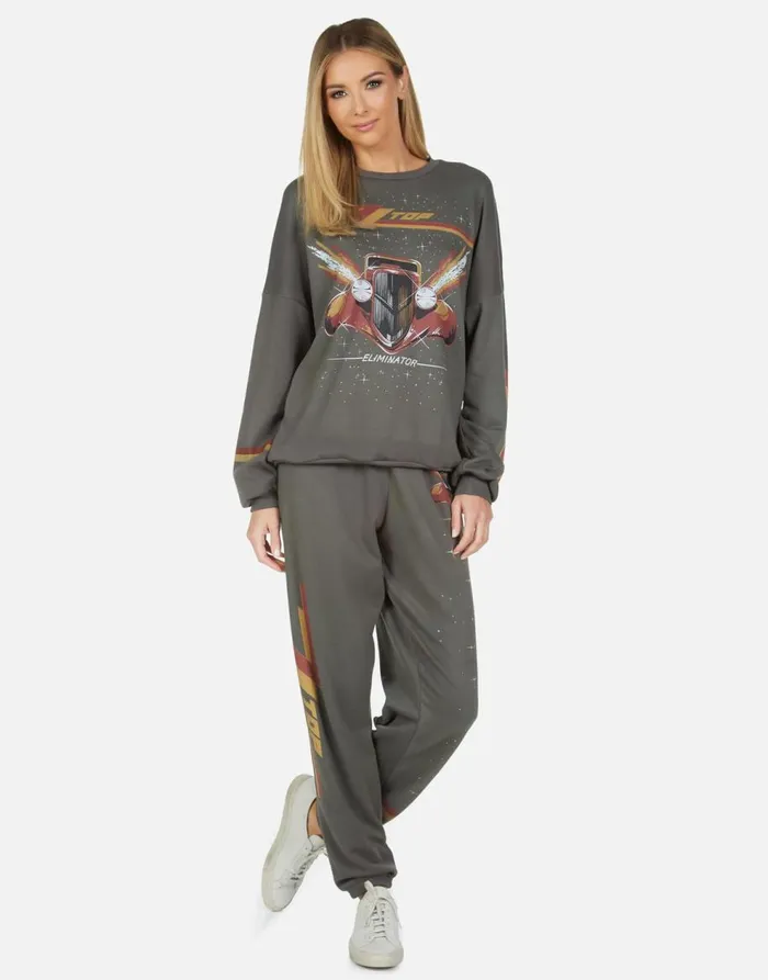 Women039s Tanzy ZZ Top Eliminator Vintage Onyx Lauren Moshi Long Sweatpants