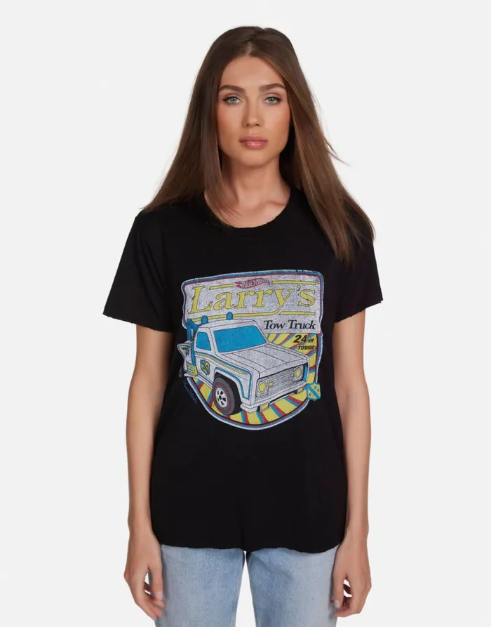 Women039s Wolf Hot Wheels Tow Truck Black Lauren Moshi Short Sleeve