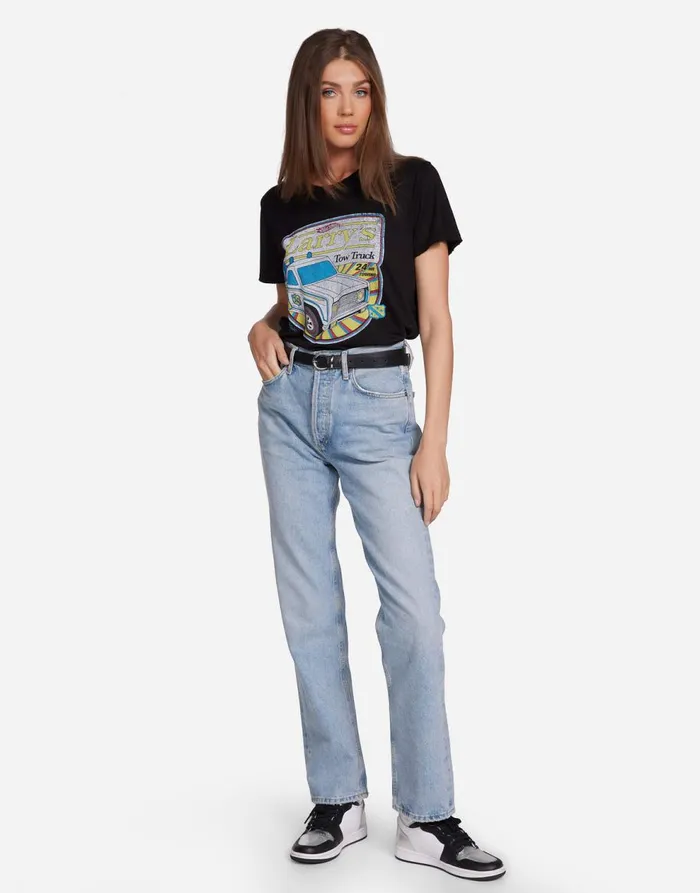 Women039s Wolf Hot Wheels Tow Truck Black Lauren Moshi Short Sleeve