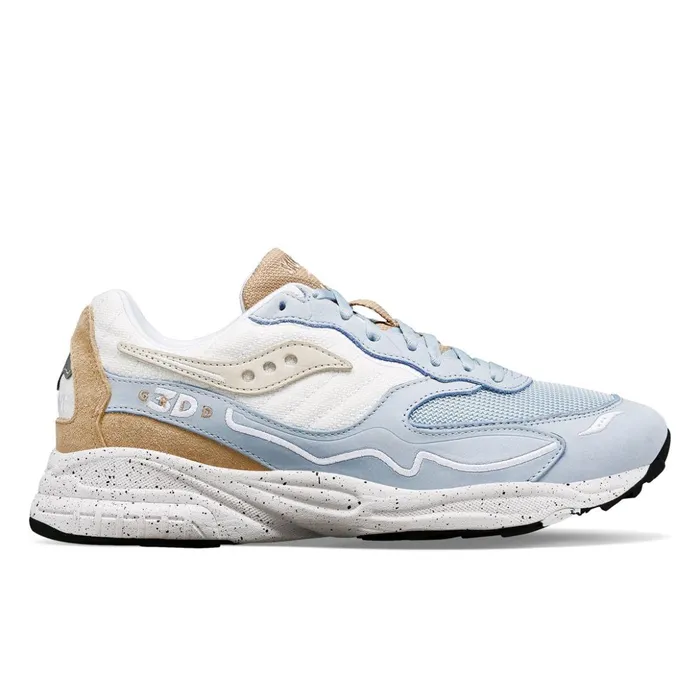 Women 3d Grid Hurricane Premium Light Bluecream Saucony Lifestyle