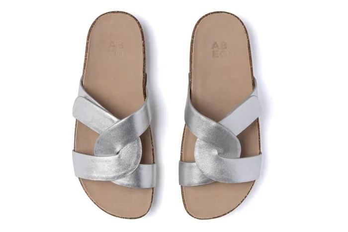Women ABEO Footwear Sandals Lanai Slide Silver Women ABEO Footwear Sandals Lanai Slide Silver