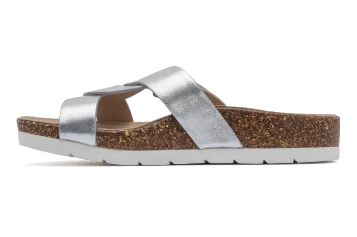 Women ABEO Footwear Sandals Lanai Slide Silver Women ABEO Footwear Sandals Lanai Slide Silver