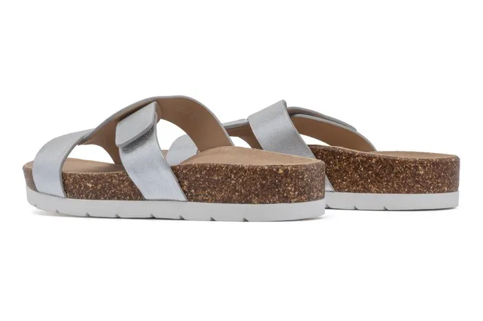 Women ABEO Footwear Sandals Lanai Slide Silver Women ABEO Footwear Sandals Lanai Slide Silver