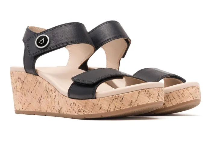 Women ABEO Footwear Sandals Riviera Strap Sandal Black Women ABEO Footwear Sandals Riviera Strap Sandal Black