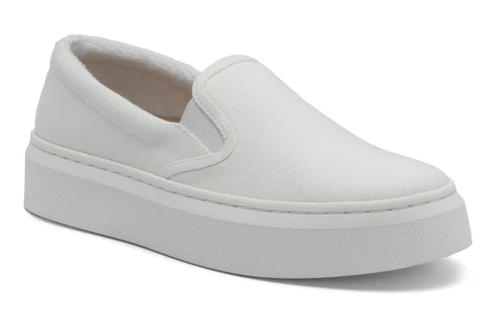 Women ABEO Footwear Sneakers Jumpstreet Slip On White Canvas