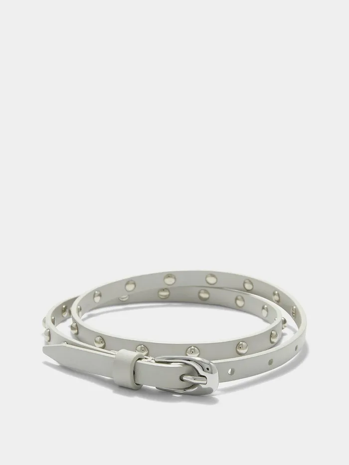 Women Aeyde LIAM Chalk Leather Belt Aeyde Belts