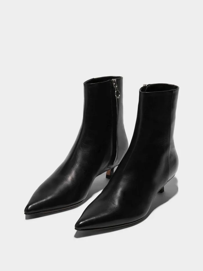 Women Aeyde SOFIE Black Leather Ankle Boot Aeyde Ankle Boots