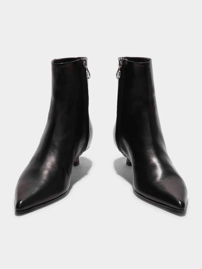 Women Aeyde SOFIE Black Leather Ankle Boot Aeyde Ankle Boots