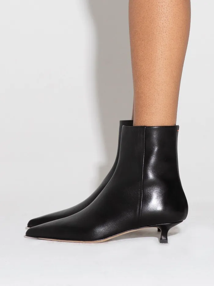 Women Aeyde SOFIE Black Leather Ankle Boot Aeyde Ankle Boots