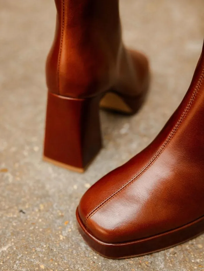 Women Ankle Boots Bobbies Ins Chestnut