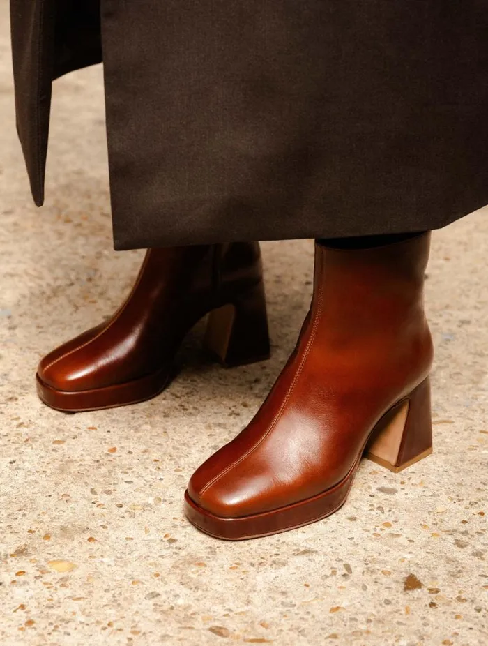 Women Ankle Boots Bobbies Ins Chestnut
