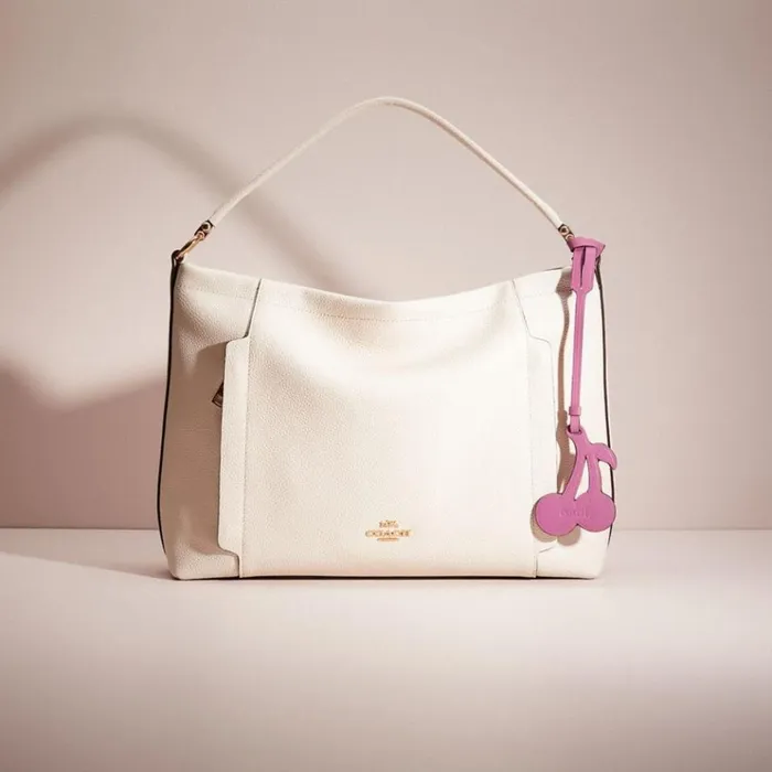 Women Bag Straps and Keychains Coach Remade Cherry Bag Charm Purple