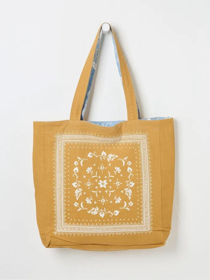 Women Bags and Purses Fat Face Blue Reversible Tote Bag