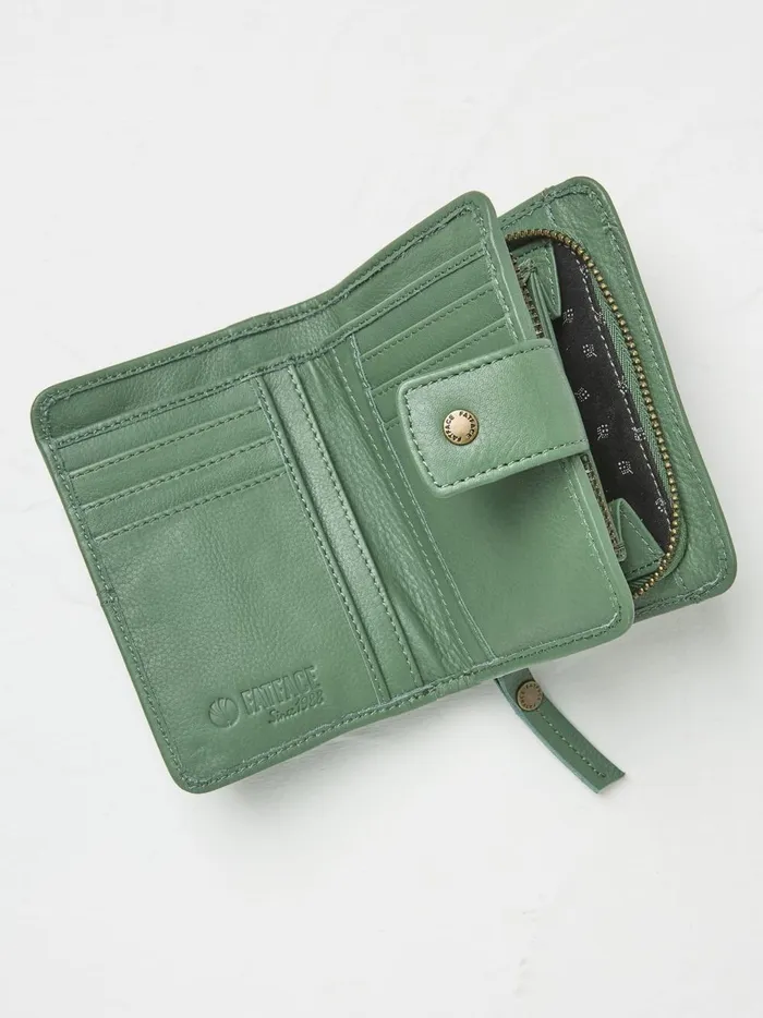 Women Bags and Purses Fat Face Etta Green Zip Purse