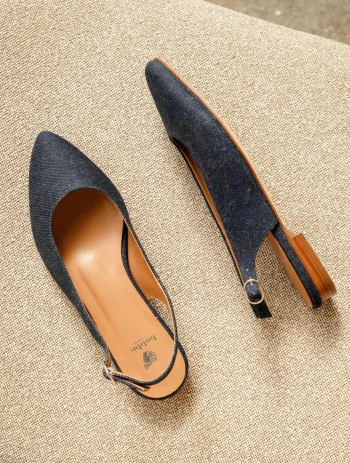 Women Ballet Flats Bobbies Paige Raw Denim Women Ballet Flats Bobbies Paige Raw Denim