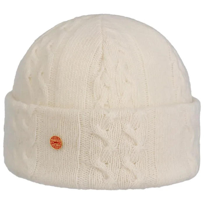 Women Beanie Hats Mayser Joyce Cable Knit Beanie Beige Women Beanie Hats Mayser Joyce Cable Knit Beanie Beige