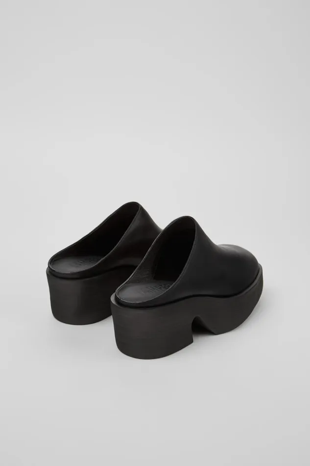 Women Billie Black Leather Clogs Camper Formal Shoes Women Billie Black Leather Clogs Camper Formal Shoes