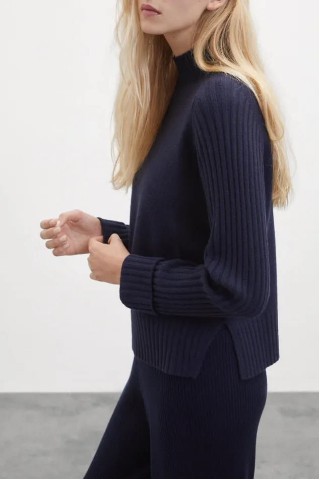 Women Blue Eucalipto Knitted Jumper Ecoalf Knitwear