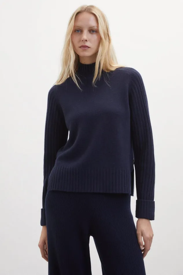 Women Blue Eucalipto Knitted Jumper Ecoalf Knitwear