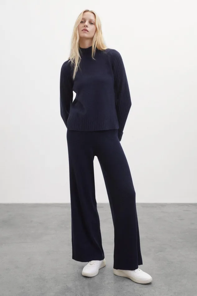 Women Blue Eucalipto Knitted Jumper Ecoalf Knitwear