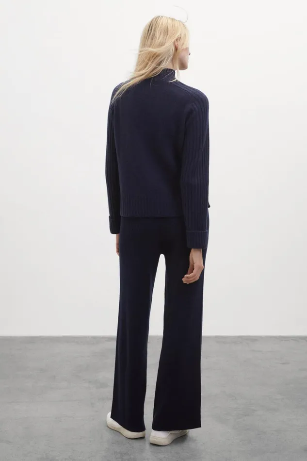 Women Blue Eucalipto Knitted Jumper Ecoalf Knitwear