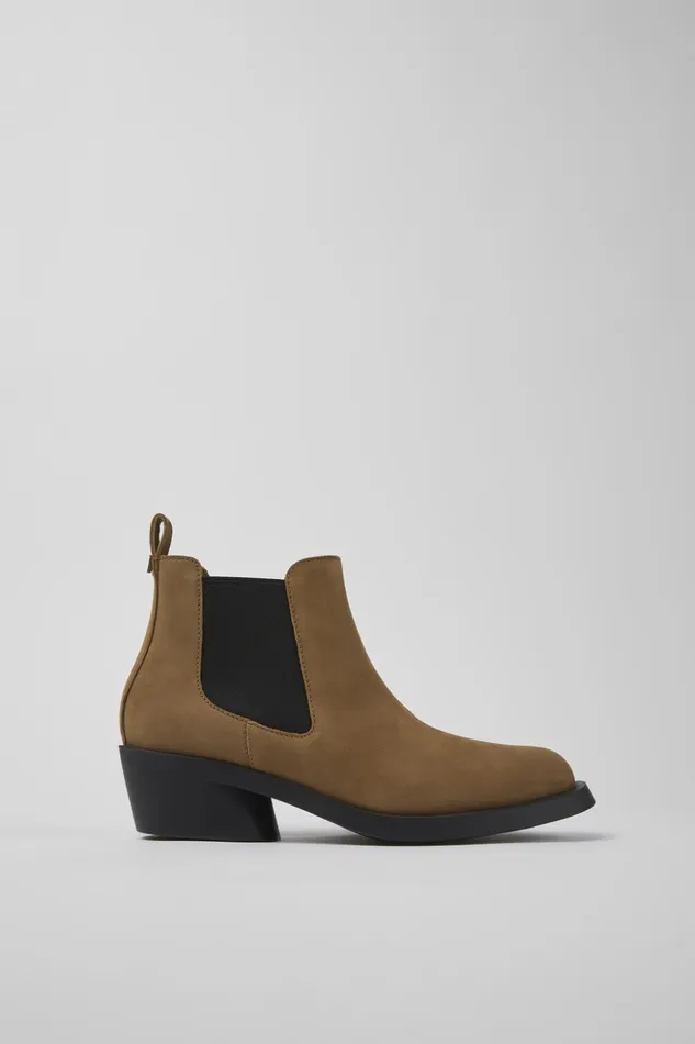 Women Bonnie Brown Nubuck Ankle Boots Camper Ankle Boots Women Bonnie Brown Nubuck Ankle Boots Camper Ankle Boots
