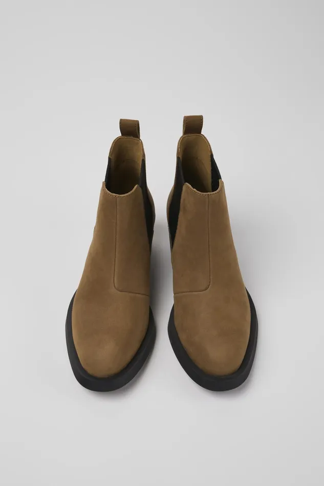 Women Bonnie Brown Nubuck Ankle Boots Camper Ankle Boots Women Bonnie Brown Nubuck Ankle Boots Camper Ankle Boots