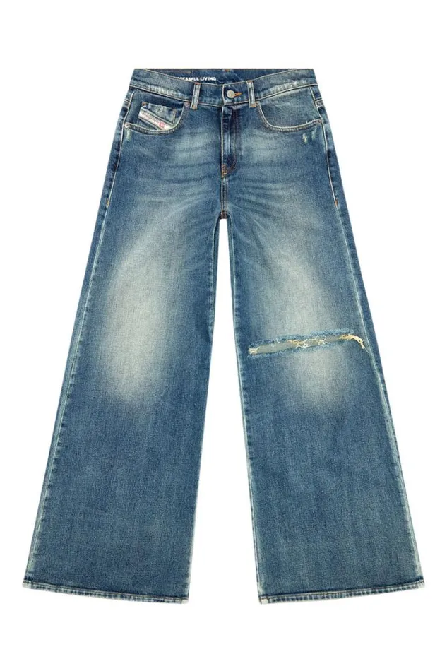 Women Bootcut And Flare Jeans 1978 DAkemi 007m5 Medium Blue Diesel Bootcut And Flare