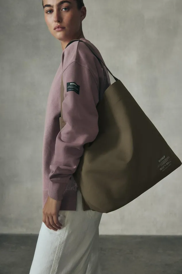 Women Brown Bonded Bucket Bag Ecoalf Handbags