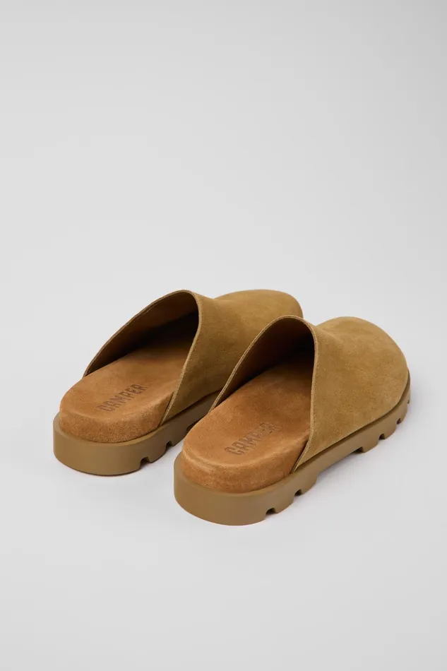 Women Brutus Sandal Brown Nubuck Clog Camper Casual Shoes Women Brutus Sandal Brown Nubuck Clog Camper Casual Shoes