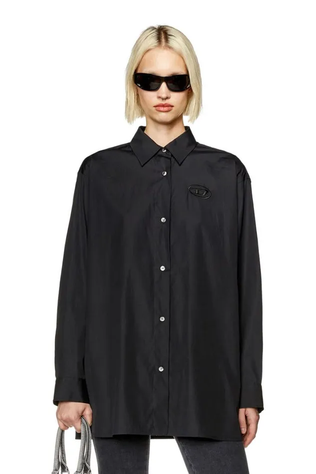 Women CBruceB Black Diesel Shirts Women CBruceB Black Diesel Shirts