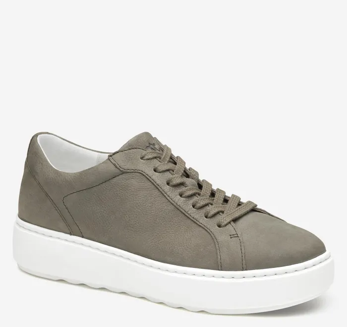 Women Cammie LaceUp Gray Tumbled Nubuck JohnstonandMurphy Sneakers