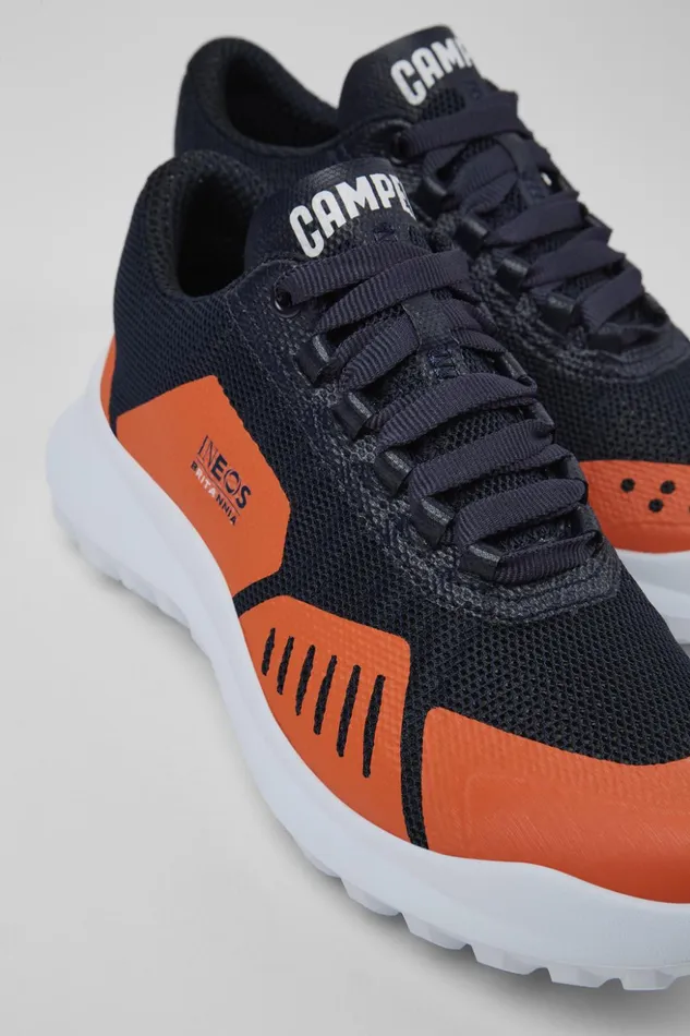 Women Camper X INEOS Britannia Blue And Orange Textile Sneakers Camper Sneakers