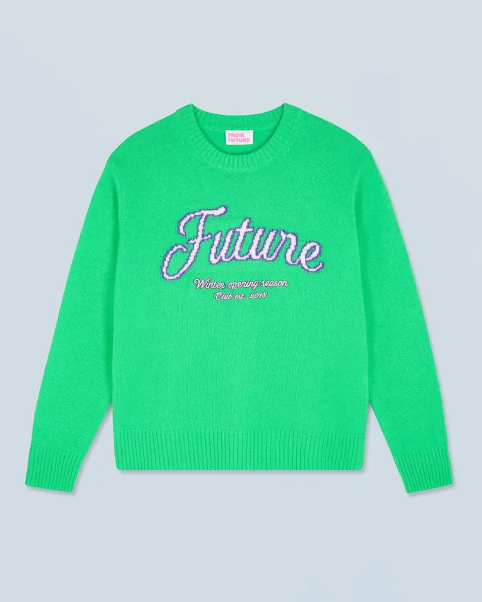 Women Cashmere Sweaters From Future Crewneck Sweater Utopic Green