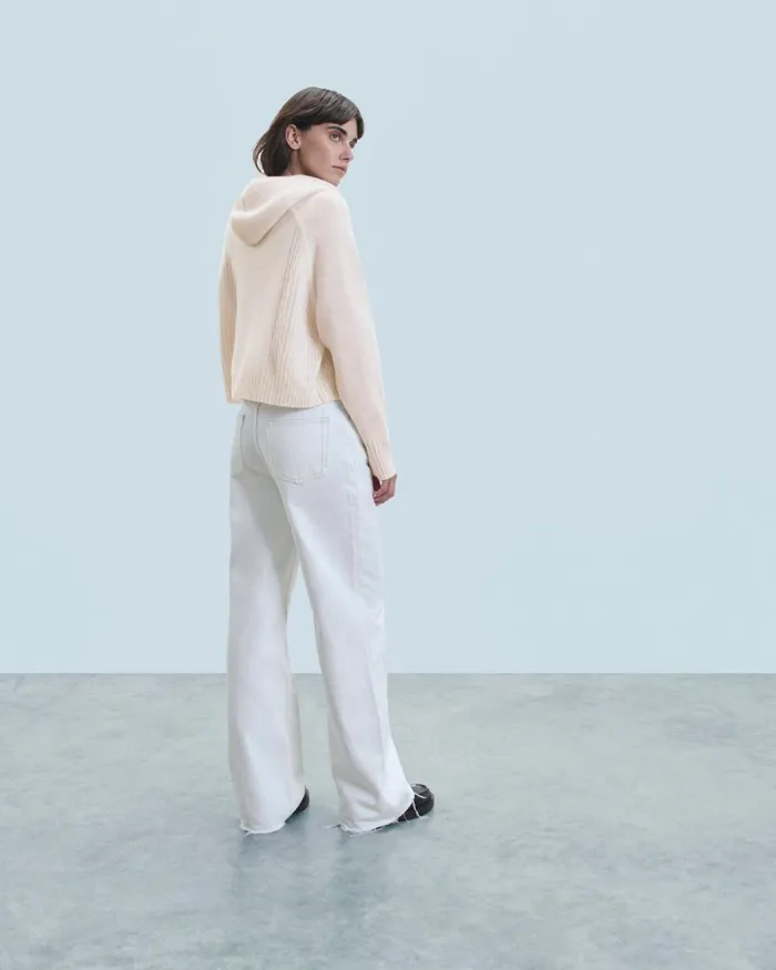 Women Cashmere Sweaters From Future Hoodie Sweater Heathered Ecru