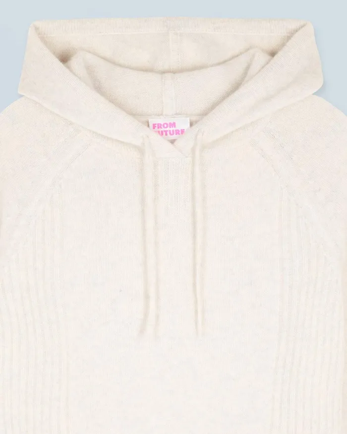 Women Cashmere Sweaters From Future Hoodie Sweater Heathered Ecru