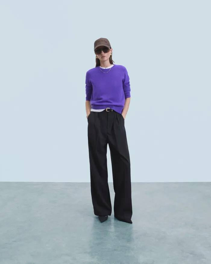 Women Cashmere Sweaters From Future Light Crewneck Sweater Pop Purple