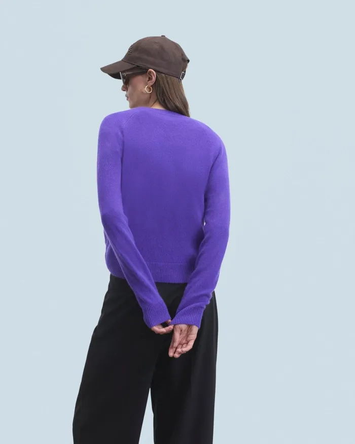 Women Cashmere Sweaters From Future Light Crewneck Sweater Pop Purple