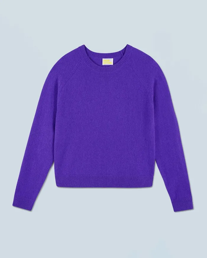 Women Cashmere Sweaters From Future Light Crewneck Sweater Pop Purple