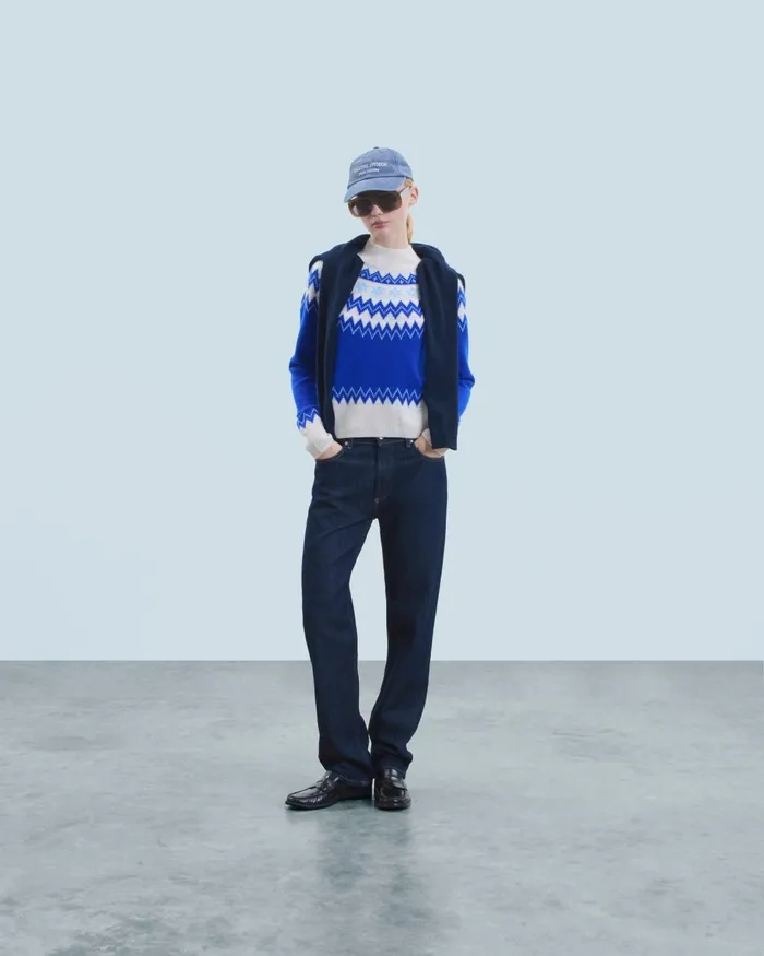 Women Cashmere Sweaters From Future Norwegian Mock Neck Sweater Popblue