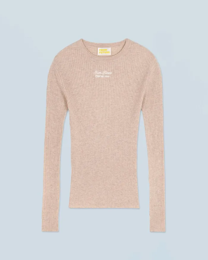 Women Cashmere Sweaters From Future Second Skin Crewneck Sweater Heather Beige