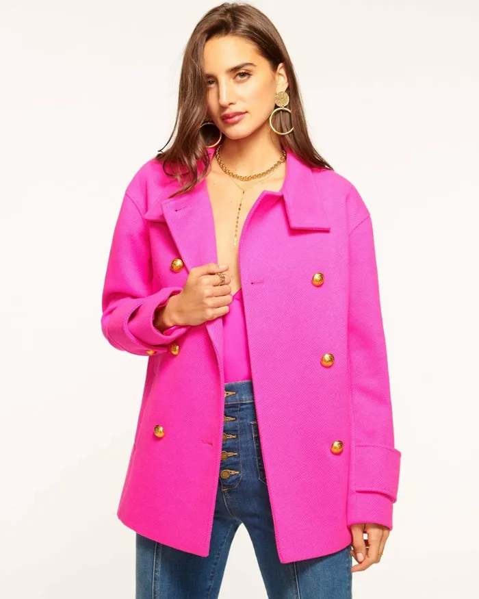 Women Celeste Pea Coat Navy Ramy Brook Jackets