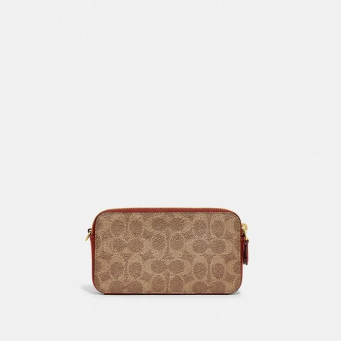 Women Clutches Coach Kira Crossbody In Colorblock Signature Canvas Brasstanrust Women Clutches Coach Kira Crossbody In Colorblock Signature Canvas Brasstanrust