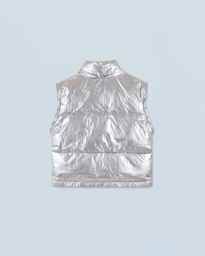 Women Coats and Jackets From Future Outerwear Craquele Down Jacket Silver