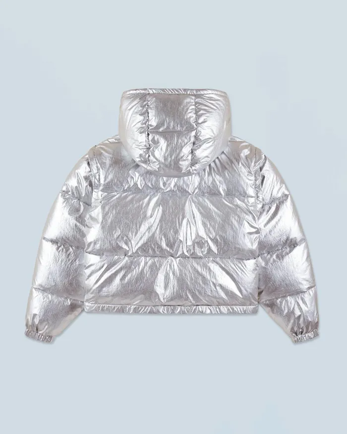 Women Coats and Jackets From Future Outerwear Craquele Down Jacket Silver