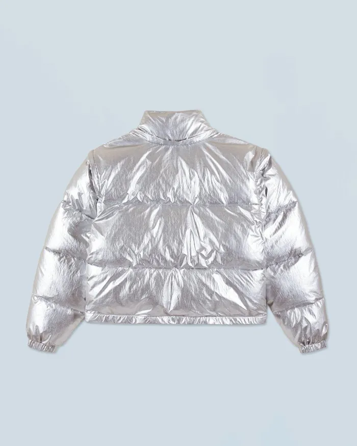 Women Coats and Jackets From Future Outerwear Craquele Down Jacket Silver